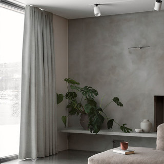 Exquisite Matte Luxury Ash Light Gray Chenille Curtain