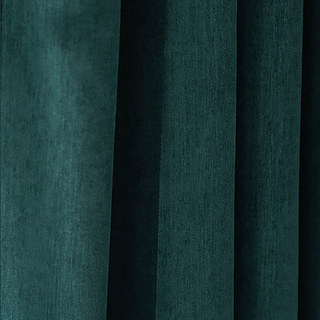 Exquisite Matte Luxury Teal Chenille Curtain Drapes 4