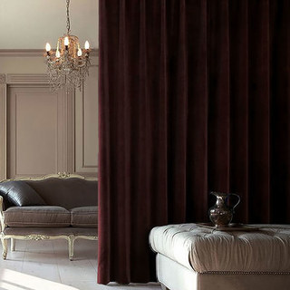 Fine Burgundy Wine Red Velvet Curtain