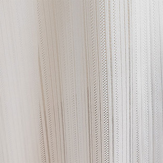 Japanese Ivory White Striped Mirror Sheer Curtain 2
