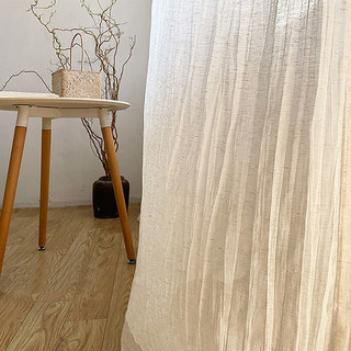 Love Crush Linen Style Crinkle Sheer Curtain 5