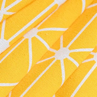 Lemon Zest Yellow Checked Geometric Boho Curtains 4