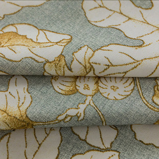 Fig Trees Sage Green and Brown Floral Curtain 5