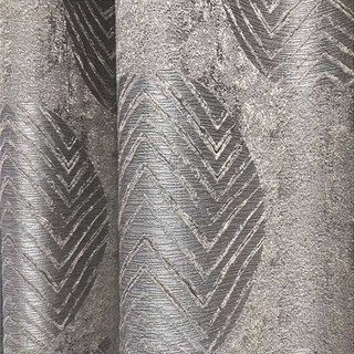 Leaf Dance Luxury Jacquard Taupe Silver Grey Curtains