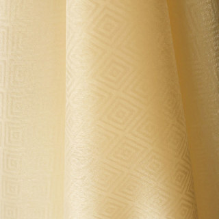 Shimmering Diamonds Geometric Cream Gold Sheer Curtains 6