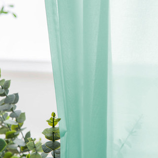 Soft Breeze Mint Green Chiffon Sheer Curtain 1
