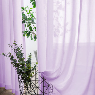 Soft Breeze Purple Lilac Chiffon Sheer Curtain 4