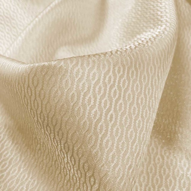 Shimmering Chains Champagne Gold Striped Sheer Curtain 1