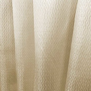 Shimmering Chains Champagne Gold Striped Sheer Curtain 3