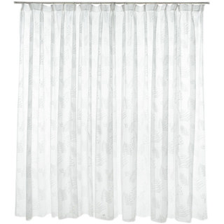 Whispering Leaves Ivory White Floral Sheer Curtain 4