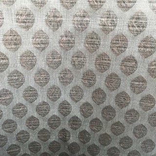 Ethereal Leaf Luxury Jacquard Coffee Brown Geometric Dotted Sheer Curtains 4