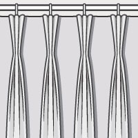 TRIPLE PINCH PLEAT