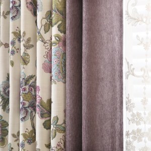 Afternoon Dream Curtain with Purple Edge Border 5