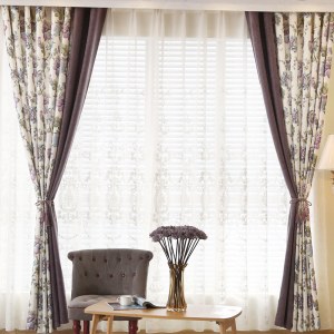 Afternoon Dream Curtain with Purple Edge Border 8