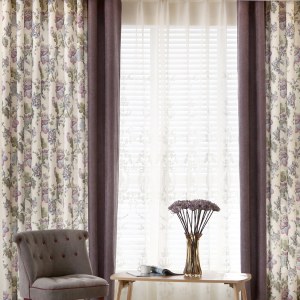 Afternoon Dream Curtain with Purple Edge Border 7