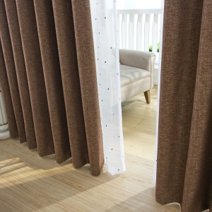 Regent Linen Style Dark Coffee Curtain 1