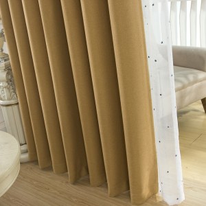 Regent Linen Style Light Brown Curtain 1