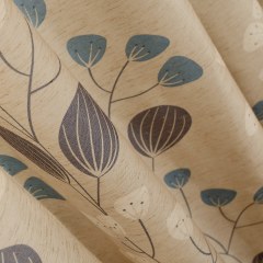 Block Leaf Floral Cream Curtain 2