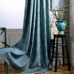 Fireworks Teal Blue Curtain