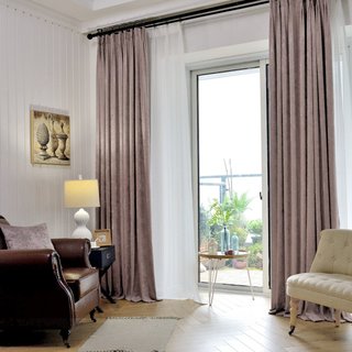 Luxury Mocha Dusky Purple Chenille Curtain 6