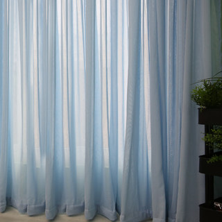 Notting Hill Baby Blue Luxury Voile Curtain 3