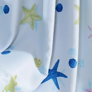 Starfish Baby Blue Curtain