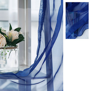 Smarties Navy Blue Soft Sheer Voile Curtain 3