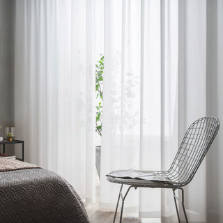 Soft Breeze Coconut White Sheer Voile Curtain - The Essence Of Nature Design