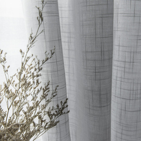 A Touch of Sunshine Semi Sheer Grey Voile Curtain 1