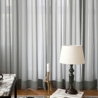 Soft Breeze Grey Chiffon Sheer Voile Curtain 5