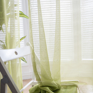The Perfect Blend Ombre Lime Green Textured ​Sheer Voile Curtain 3