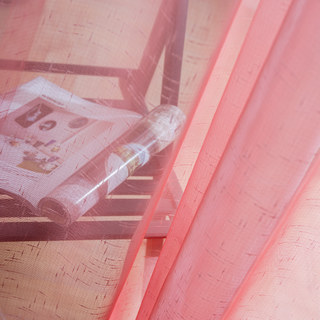 The Perfect Blend Ombre Red Orange Terracotta Textured Sheer Voile Curtain 4