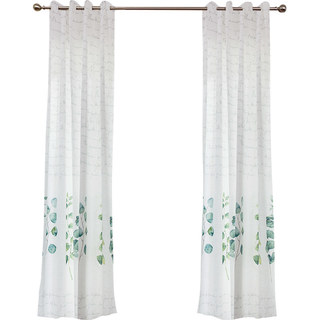 Lightweight Eucalyptus Green Leaf Curtain 4