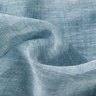 Daytime Textured Weaves Dusky Blue Sheer Voile Curtain 5