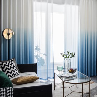 The Perfect Blend Ombre Sapphire Blue Curtain