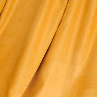 Velvety Faux Suede Mustard Yellow Curtain 8