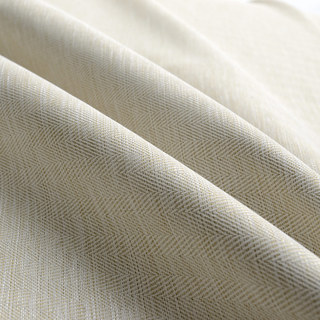 Blackout Zigzag Twill Cream Curtain 1