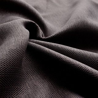 Blackout Zigzag Twill Dark Brown Curtain 6