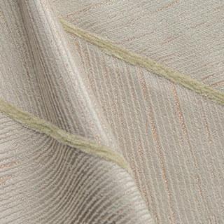 New Look Luxury Art Deco Herringbone Beige Cream & Rose Gold Sparkle Curtain 13