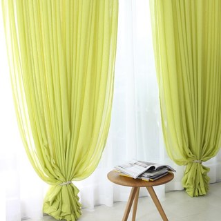 Notting Hill Lime Green Luxury Voile Curtain