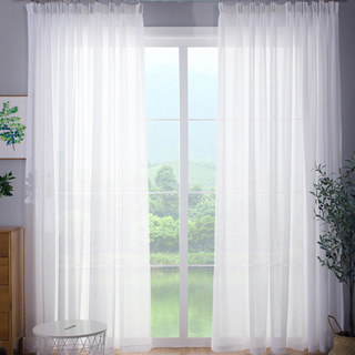 Smarties Brilliant White Soft Sheer Voile Curtain