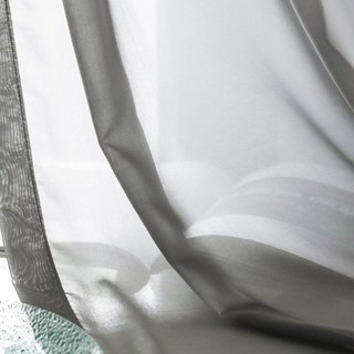 Soft Breeze Grey Chiffon Sheer Voile Curtain