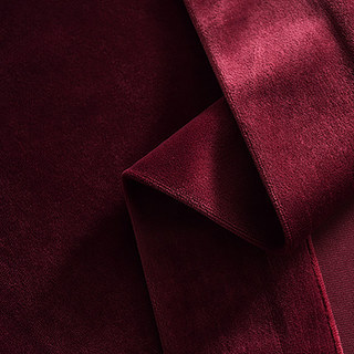 Premium Roses and Wine Burgundy Red Velvet Curtain