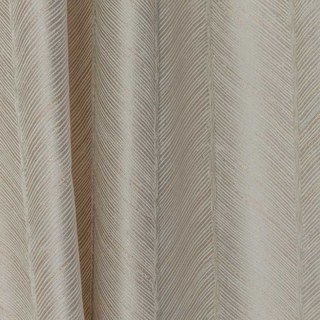 New Look Luxury Art Deco Herringbone Beige Cream & Rose Gold Sparkle Curtain 3