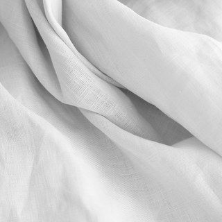Wabi Sabi 100% Flax Linen Ivory White Heavy Semi Sheer Voile Curtain