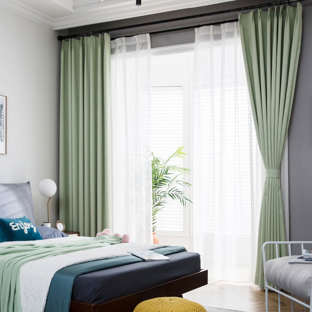 Green bedroom curtains discount