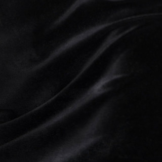 Smooth Onyx Black Velvet Curtain