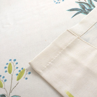 Springfield Turquoise Green and Cream Print Floral Curtains 6