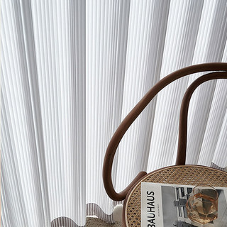 Sun Rays Bold Striped Grey Voile Curtain 3