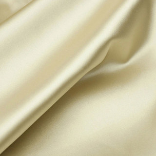 Clair de Lune Light Gold Beige Cream Silky Satin Curtain